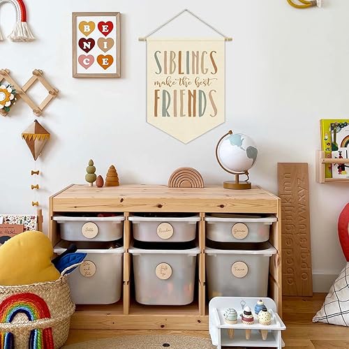 Miniatura 102 de Decoración de pared azul marino para habitación de niños, decoración de pared para dormitorio de niños, decoración de habitación de niños, Azul