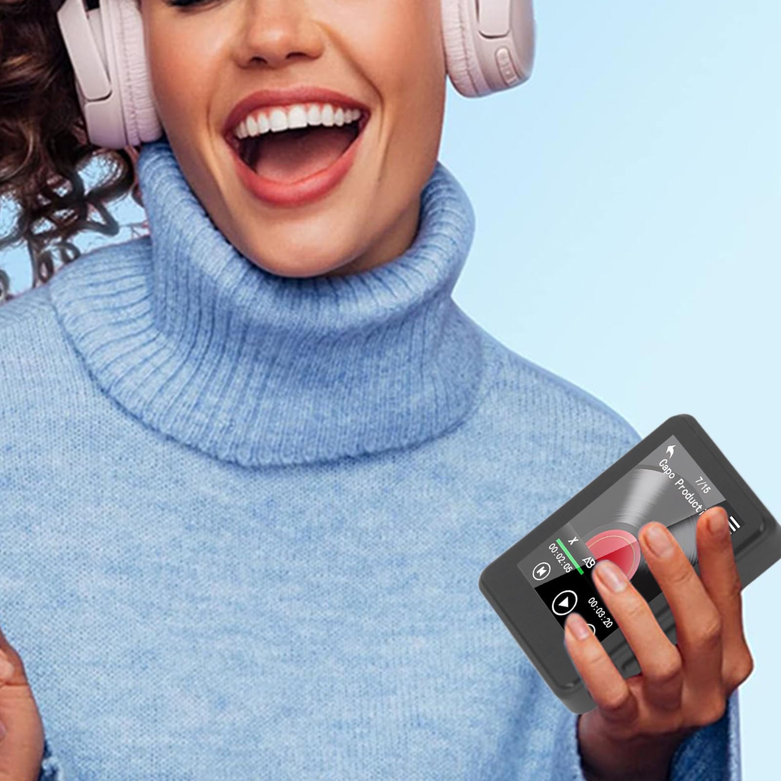 Reproductor MP3 con Bluetooth 5.3, Reproductor de Música con Pantalla Táctil de 2,4 Pulgadas, for Escuchar Música (con Tarjeta de Memoria de 64g)