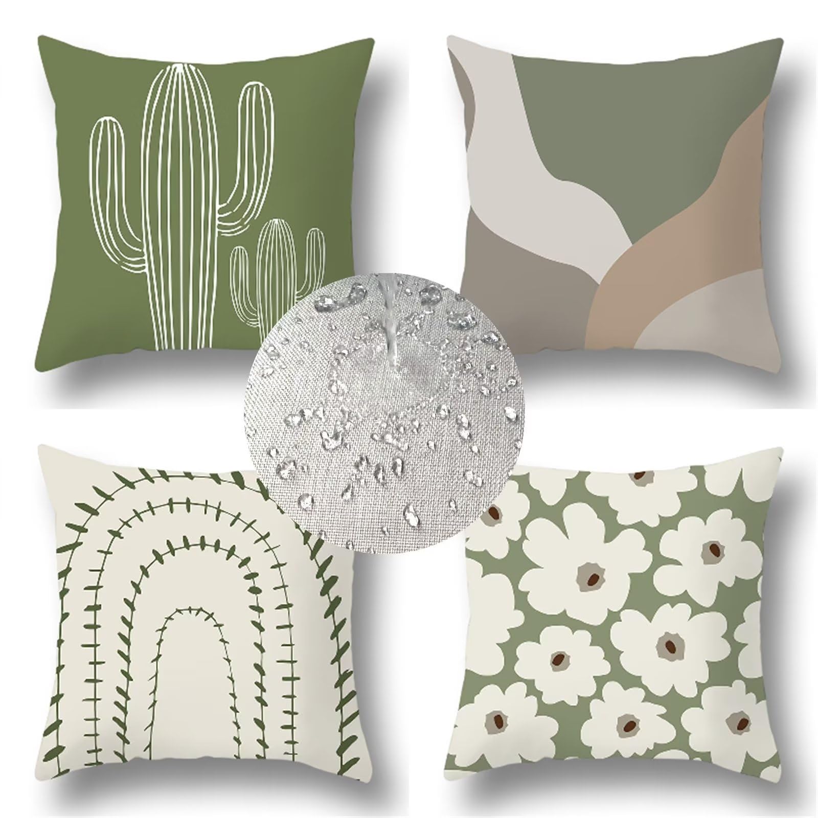 Coussin de jardin extérieur vert 45x45cm pour sublimer votre canapé de terrasse en été