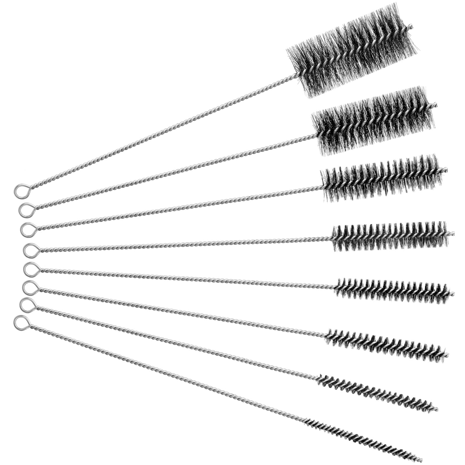 Baderke Cepillo de limpieza de tubos de alambre de 16 pulgadas de largo, acero inoxidable | 8 cepillos de acero inoxidable para limpieza de tuberías, alambre de metal, cepillos largos para limpieza