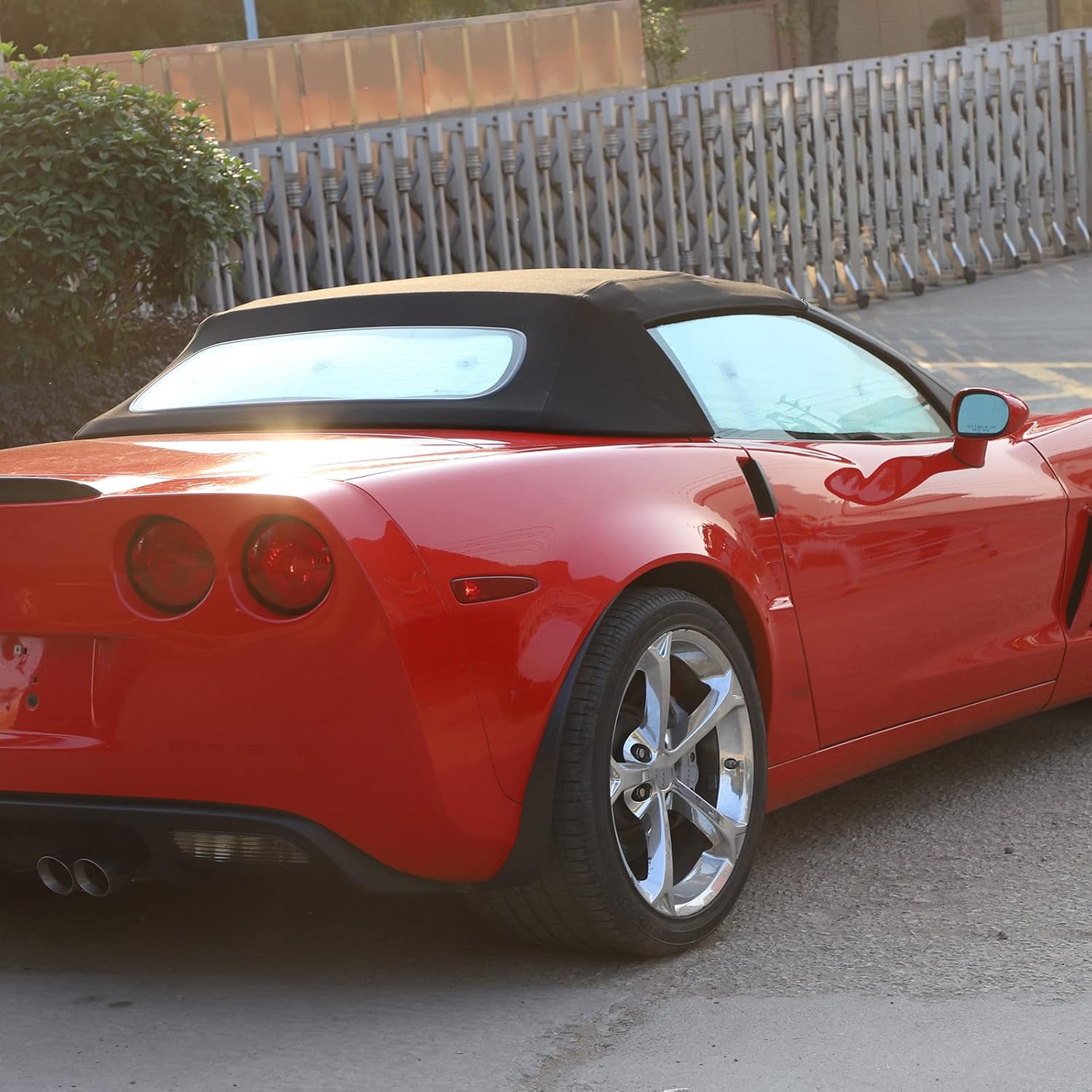 Car Windshield Sun Shade Full Cover Set for C6 Corvette 2005-2013, Car Window Foldable Sun Shade UV Protect Kits,Car Interior Sun Protection Visors (4PCS)