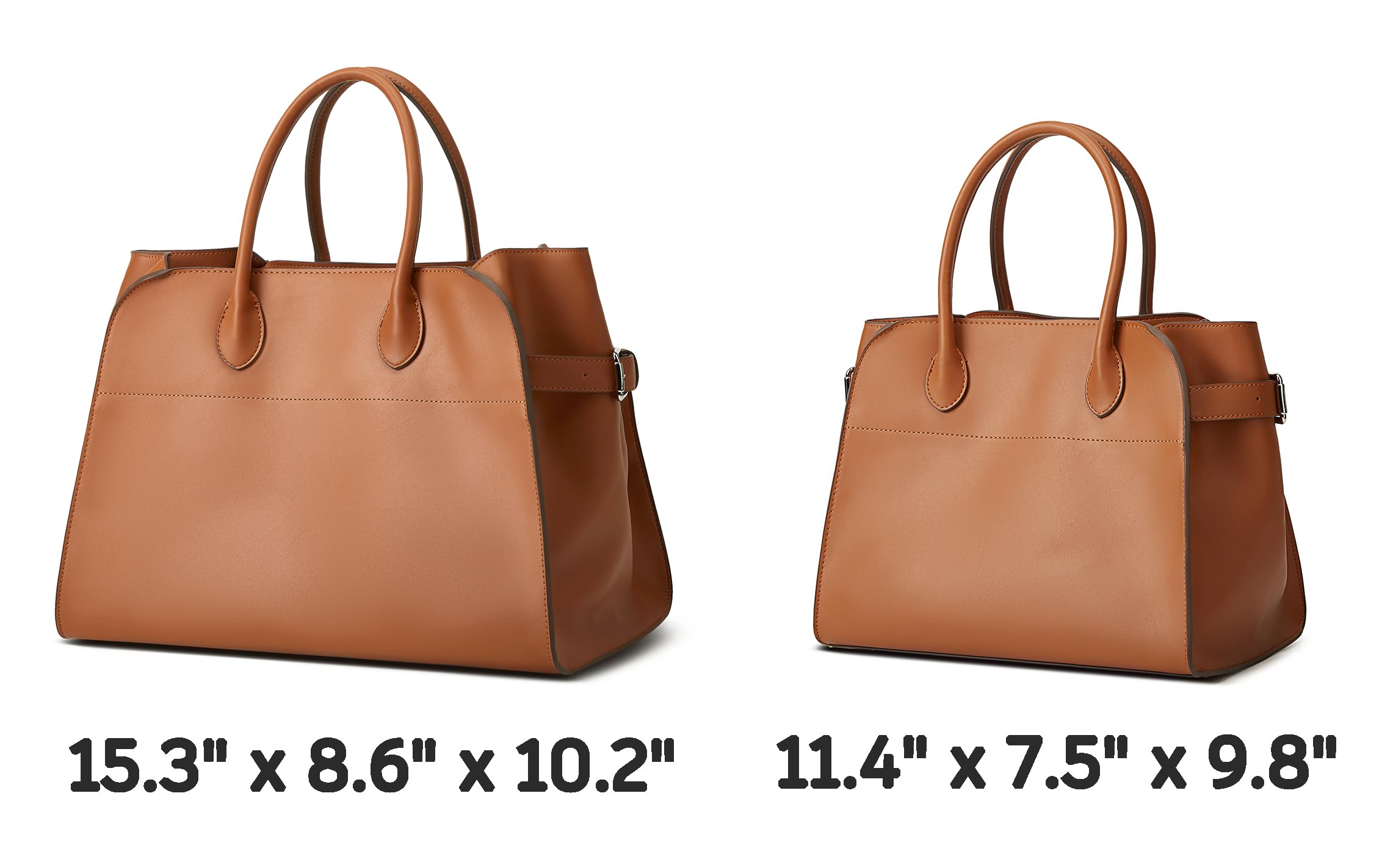 Bolso grande de piel vegana para mujer, retro, con asas superiores, de moda, para el trabajo, de piel sintética.
