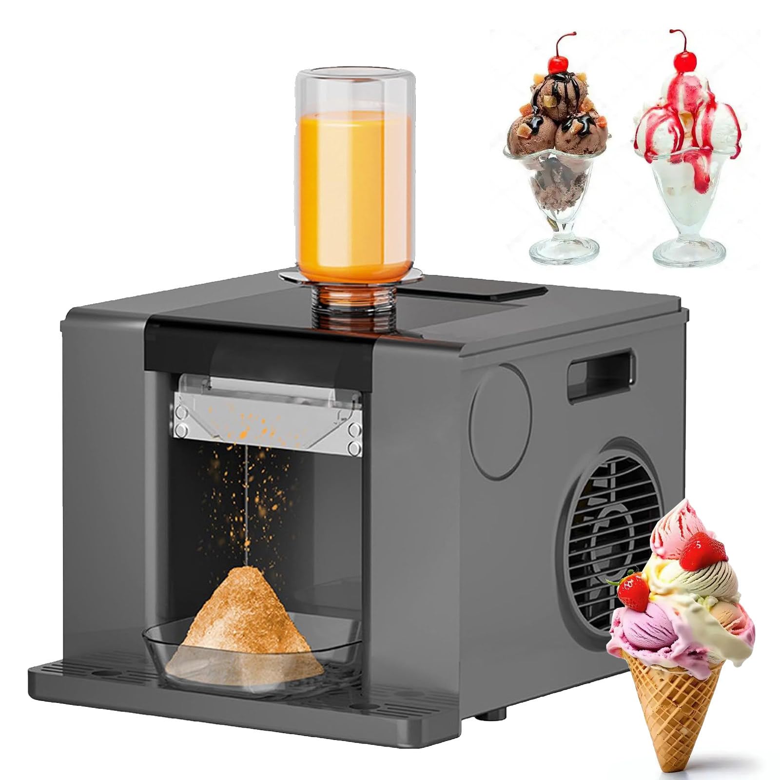 Machine à glace pilée professionnelle 280W pour sorbetière et bar