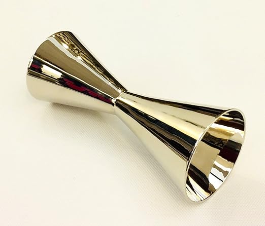Akanksha Arts Silver Plated EPNS Peg Measurer Conical (20/40ml, Silver)