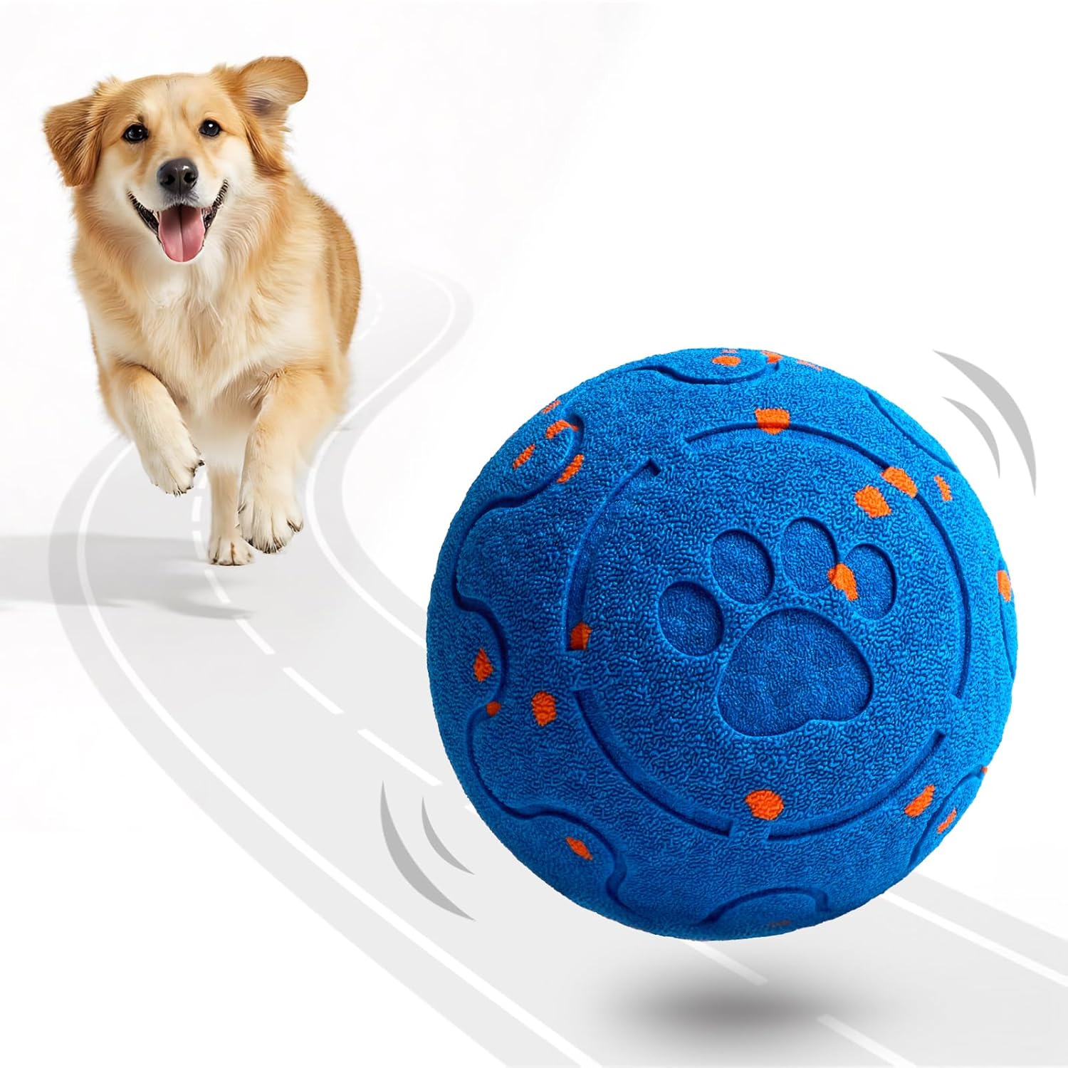 Dog Balls Interactive Dog Ball Auto Rolling - Interactive Dog Toys for Aggressive Chewers - Bouncy Throwable Type-C