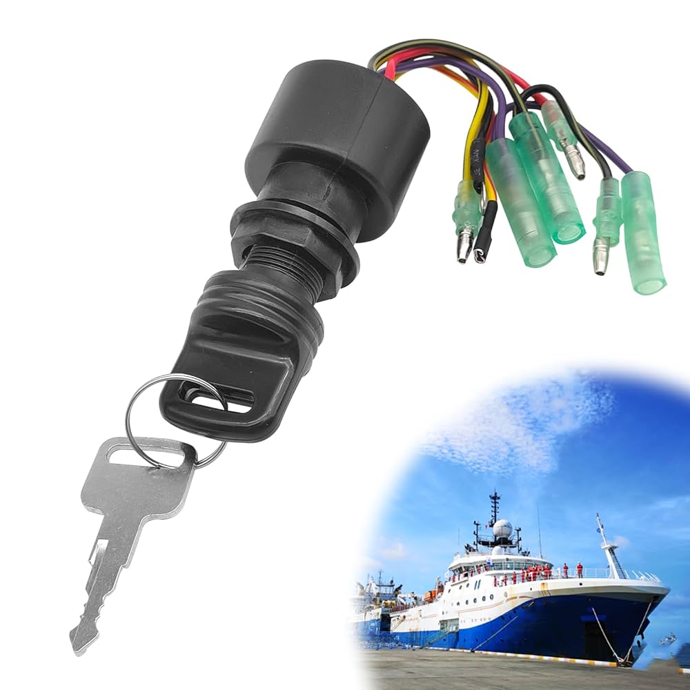 Amazon.co.jp: ボートイグニッションスイッチ 6ワイヤーベース