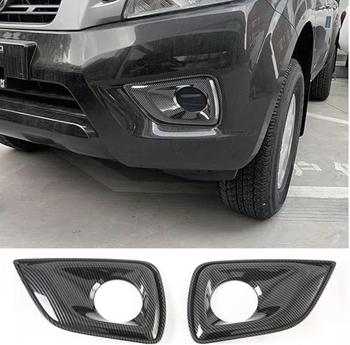 Miniatura 2 de HATHWAY Fit for Navara NP300 2016-2021,Car Fog Light Cover Trim,Car Front Bumper ABS Carbon Fiber Front Fog Light Cover Frame Trim