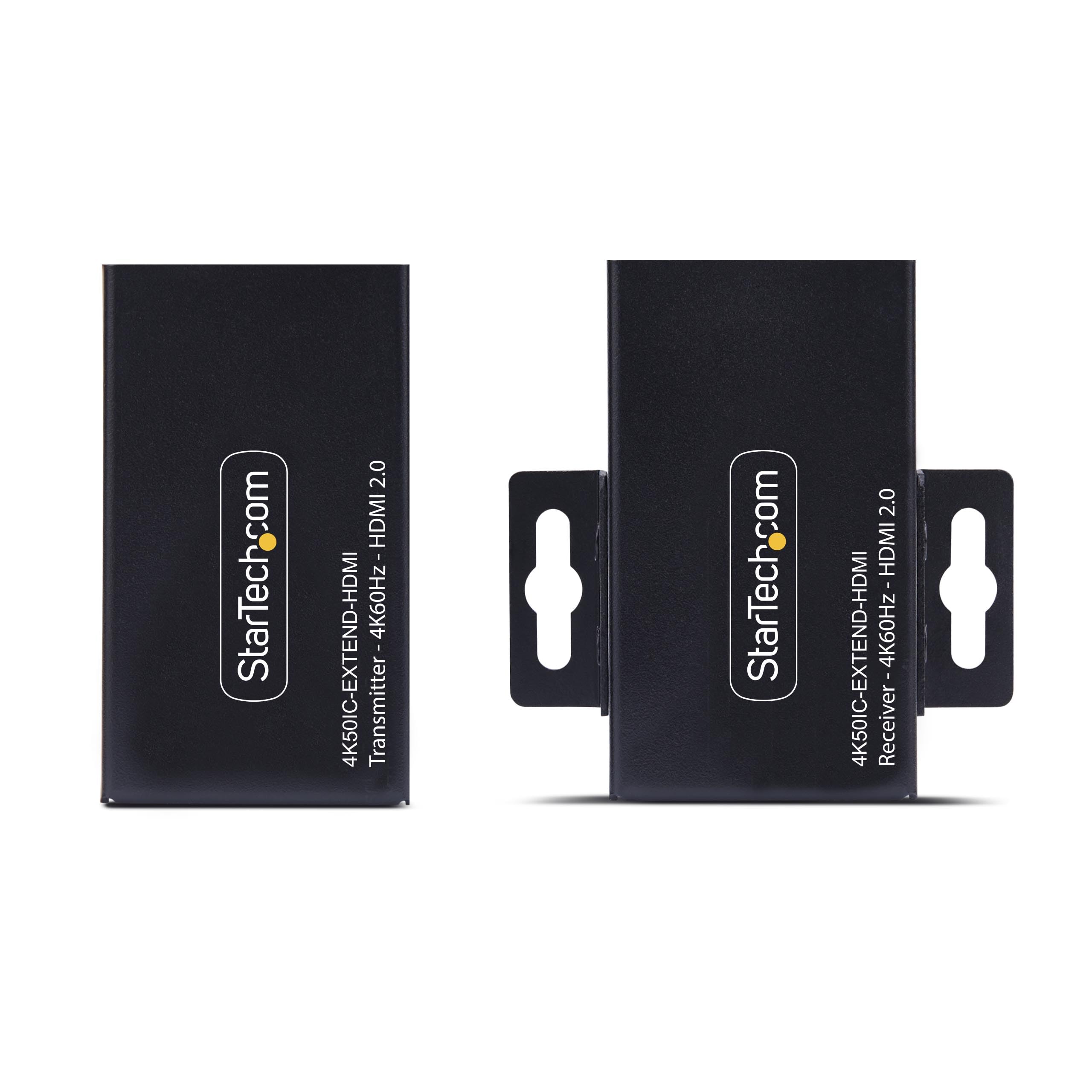 StarTech Extensor HDMI por CAT5e/CAT6 4K 60Hz HDR Audio 7.1 PoC 60m | Compatible con HDCP 2.2, Audio Dolby Digital y DTS, Soportes de montaje incluidos