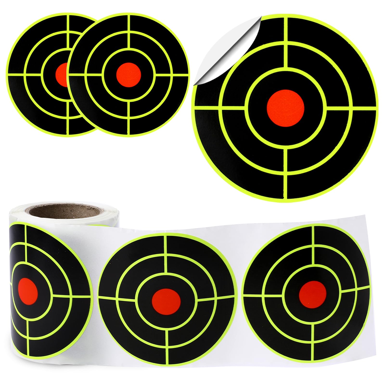 Photo 1 of 200PCS Splatter Shooting Targets Paper 3" Self Adhesive Reactive Targets for Shooting Range, Round Shooting Target Stickers