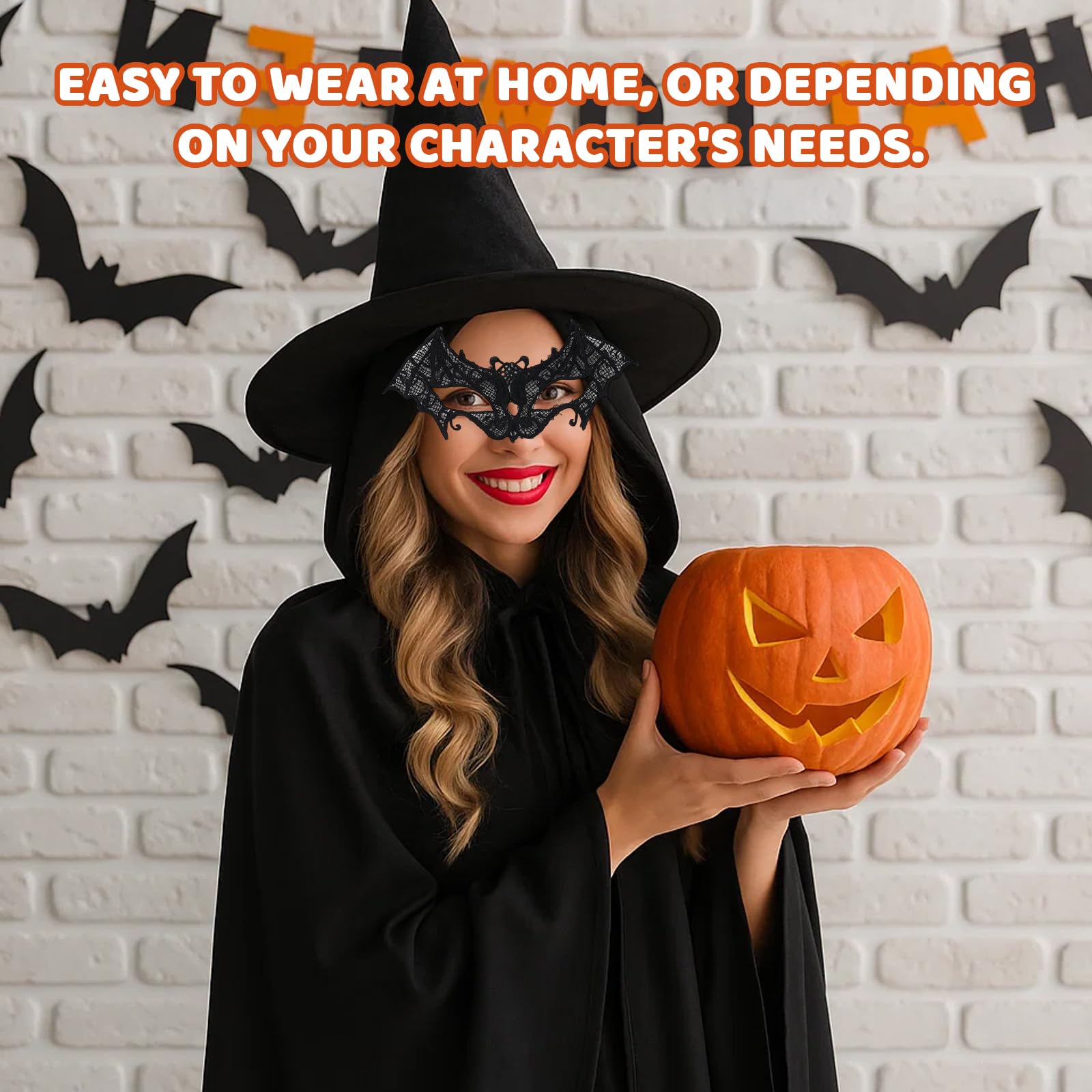 WNXBFO 2 Pcs Black Cape, 140 cm Long Black Cloak, Hooded Cloak Cape With Mask - Image 4
