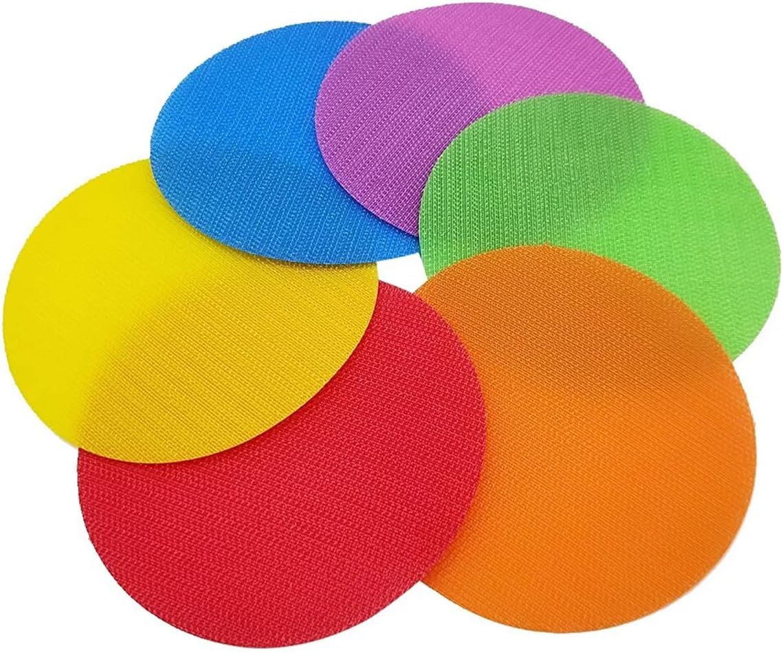 30PC Velcro Round Carpet Spot Marker 10cm Multipurpose Floor Circle