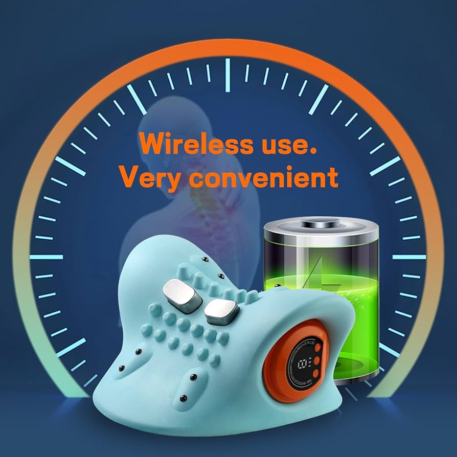 Neck Massager with Heat, Rechargeable Wireless Neck Massage Pillow, 3 Modes, 6 speeds : Amazon.co.uk: Health & Personal Care