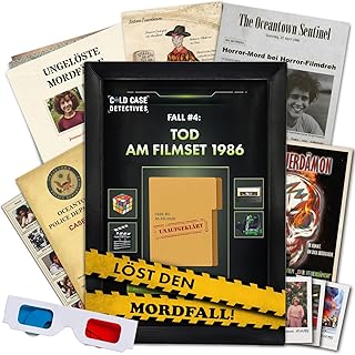 X-SCAPE Cold Case Detectives - EIN Escape Room Spiel für Zuhause - Tod am Filmset 1986 - Realistische Kriminalfälle lösen ab 14 Jahren - Krimispiele für Erwachsene für 1-6 Personen