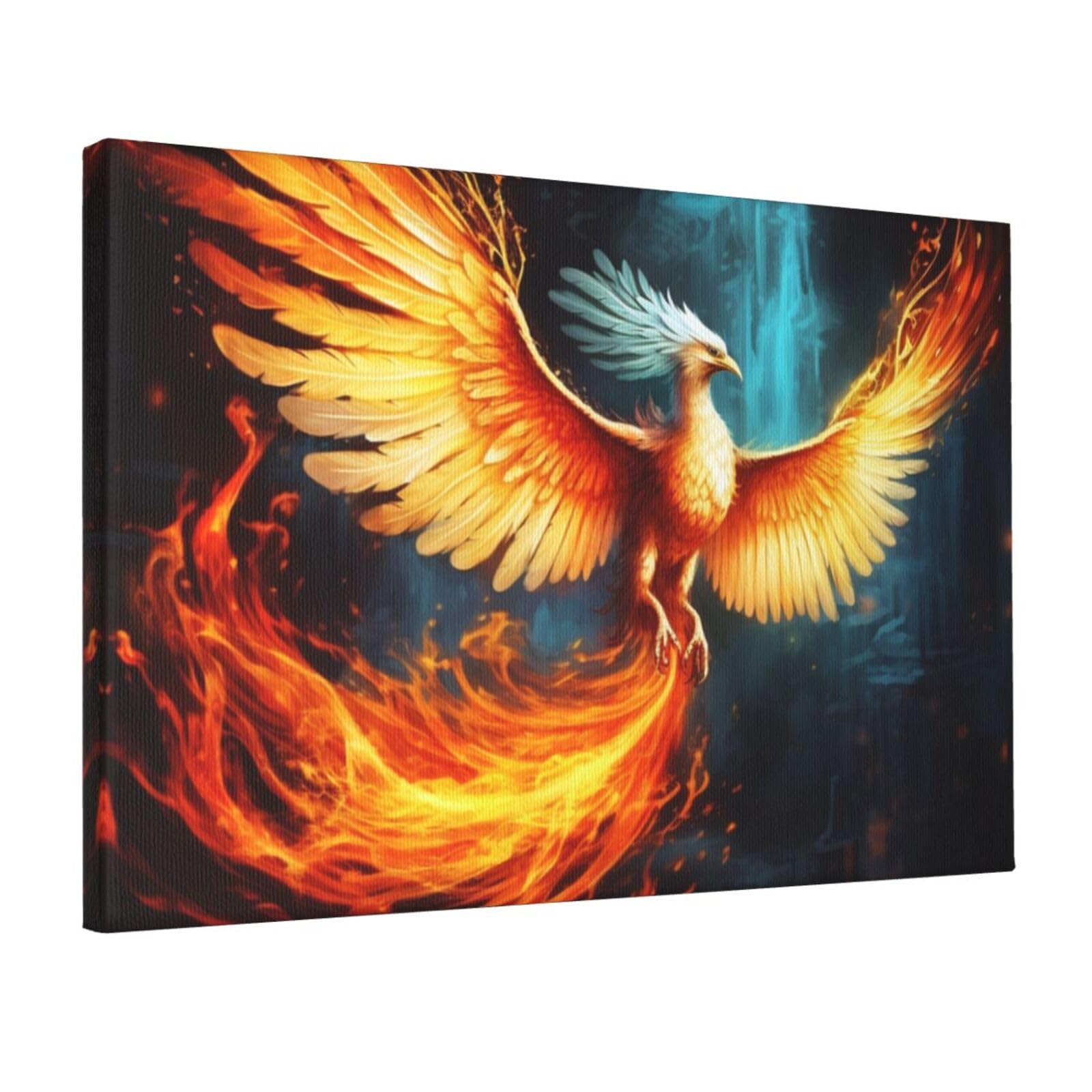 Canvas Wall Art for Living Room Wall Decor 12"x18" Modern Artwork Painting Pictures Hanging Canvas Prints Beautiful phoenix Aesthetic Wall Art for Bedroom Bathroom Office Wallart Decor