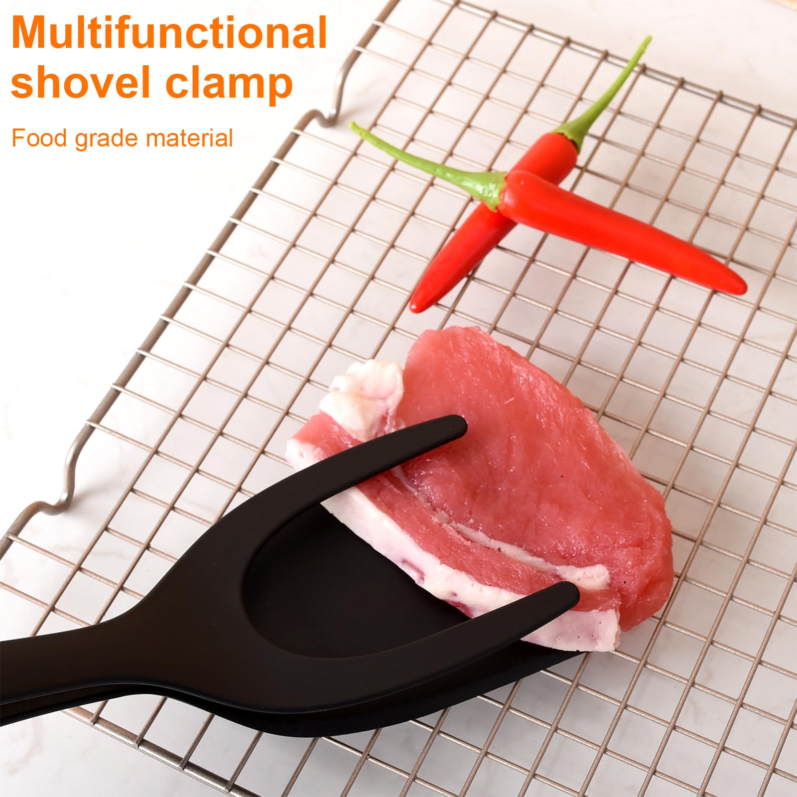 2 in 1 Grip and Flip Spatula - ShiningUU Egg Flippers Tool for Kitchen Cooking | Tongs Grip and Flip Fried Egg Turners Cooking Tool | Ideal for Pancake, Fish, French Toast, Omelet, Steak, Frying, Turn - Image 3