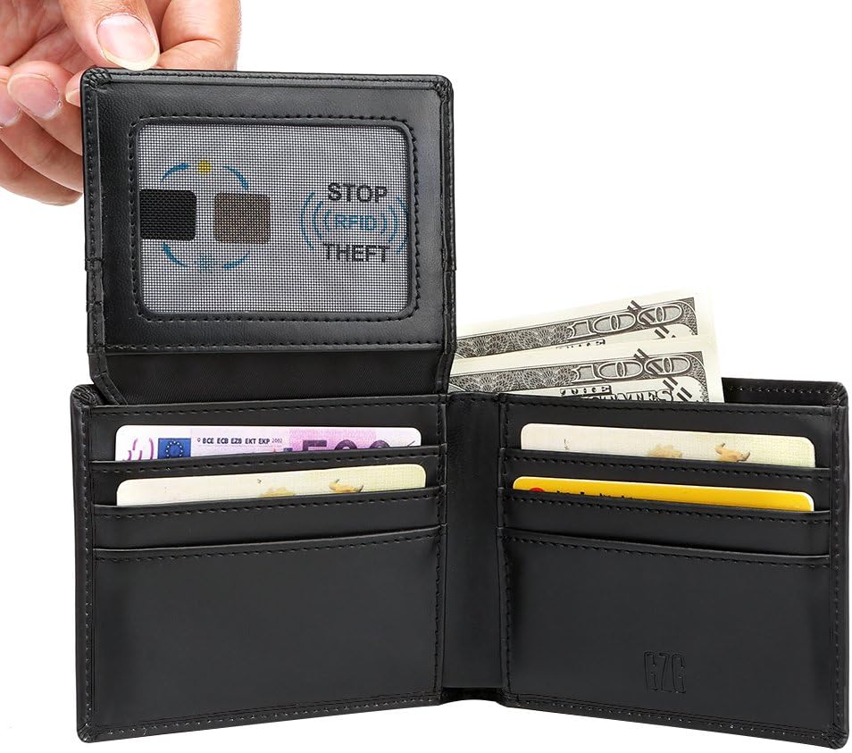 GZG Men's Temperature Color Changing Wallet RFID Blocking Bifold Travel Slim Wallets