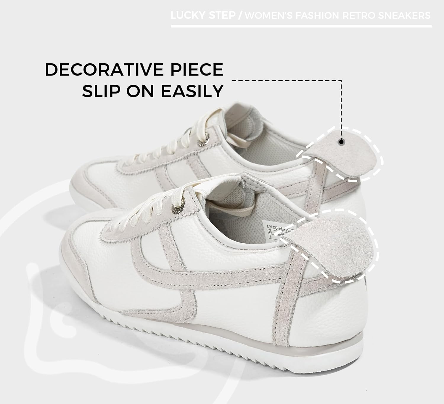 LUCKY STEP Women's Retro Fashion Sneakers Thin Sole Casual Walking Lightweight Tennis Trainers Running Gym Workout Classic Comfortable Athletic Shoes - Image 6