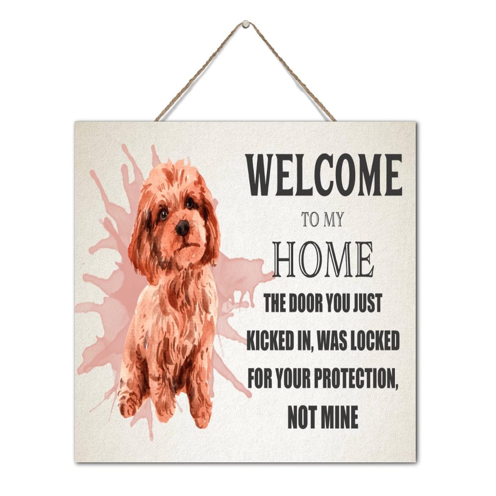 Plaque en bois Welcome To My Home qui exprime l'esprit de votre foyer avec tendresse