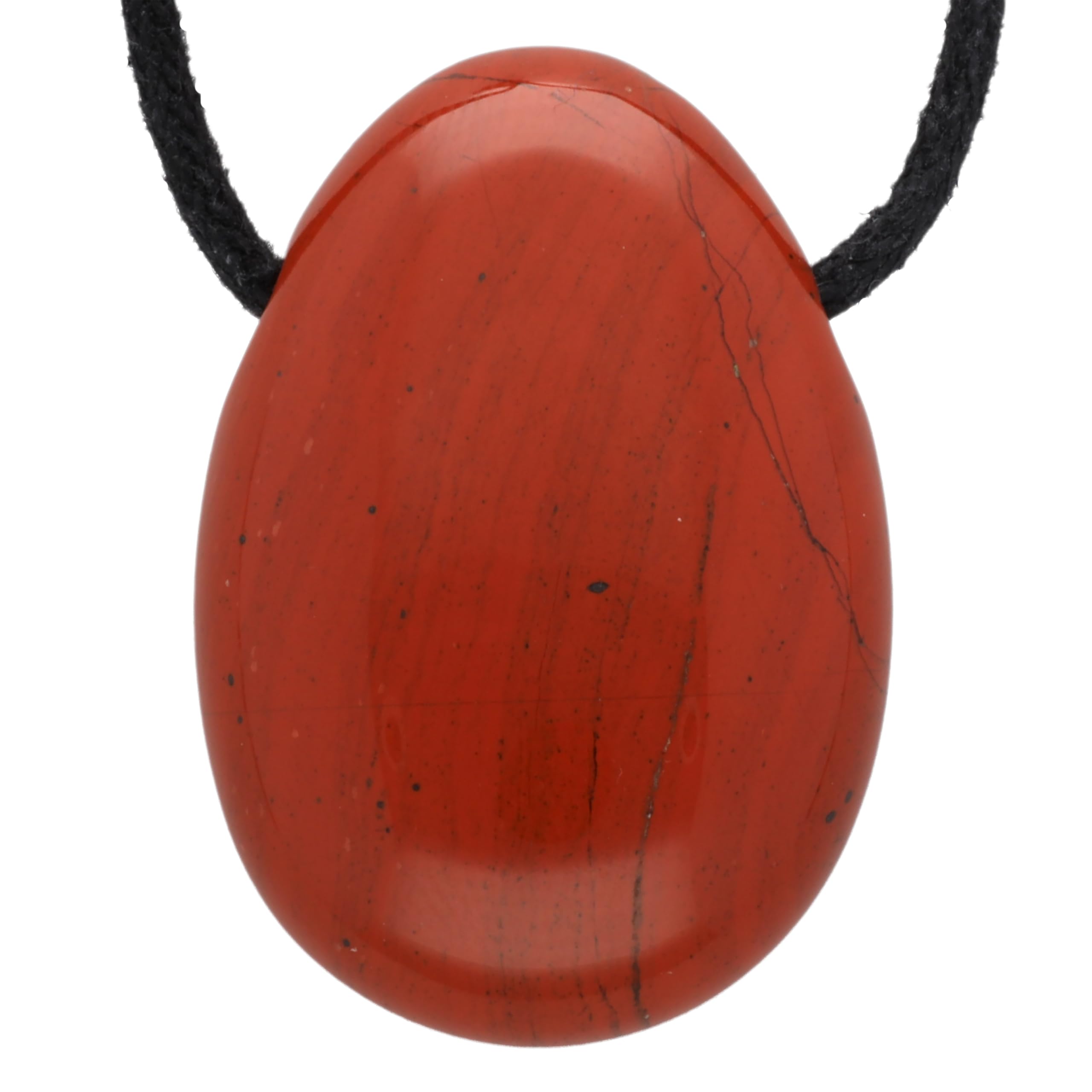 Pendentif Goutte D'Eau En Amazonite - Pierre Naturelle Percée, Avec Cordon Cuir 100cm, Pièce Unique