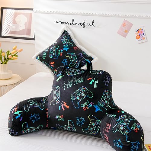 Miniatura 5 de Meeting Story Almohada de lectura para sentarse en la cama con soporte para el cuello, almohadas de respaldo con brazos para leer y trabajar (juego)