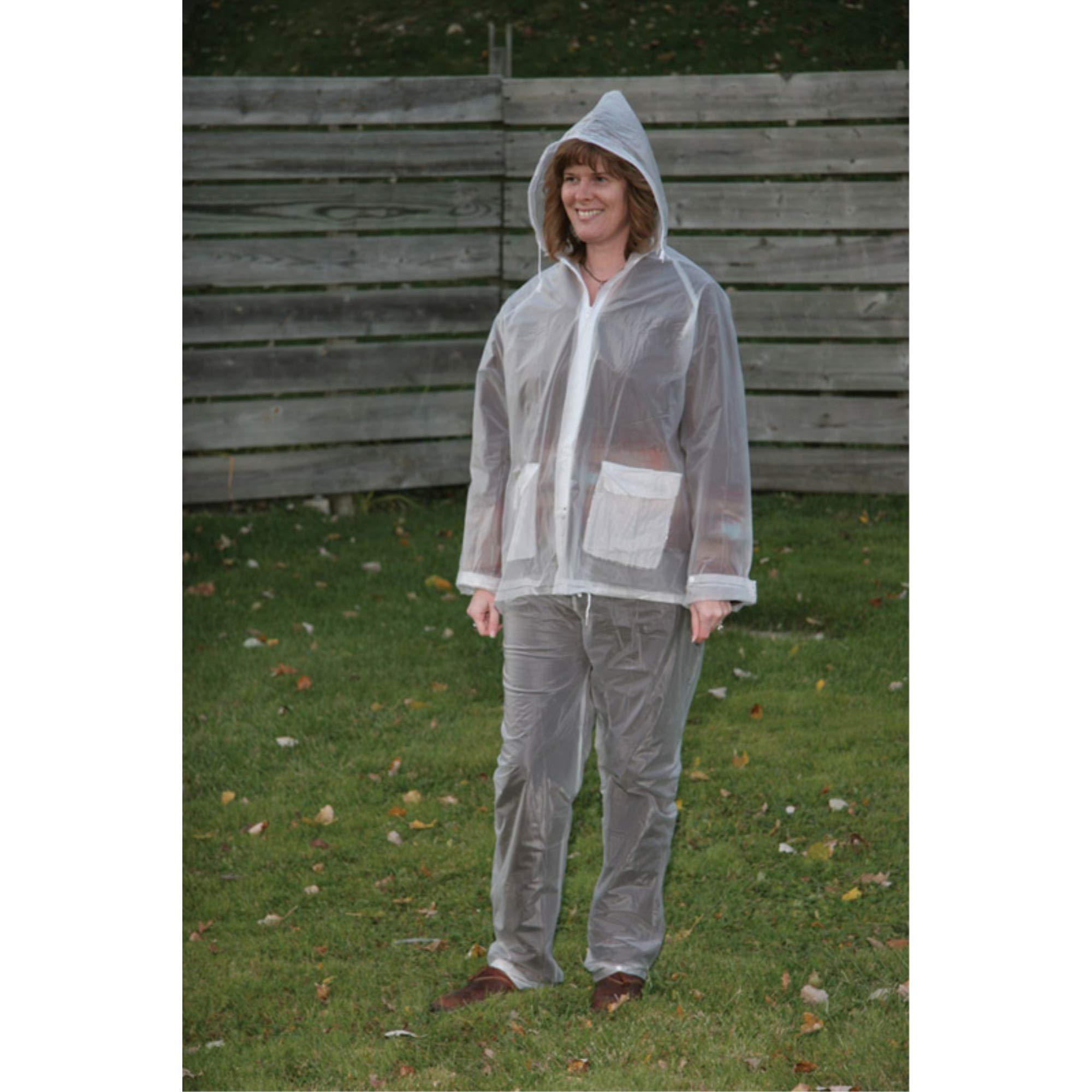 Survêtement De Pluie Transparent – Combinaison 3 Pièces Campmaster, Vinyle, Taille Petite, Neuf