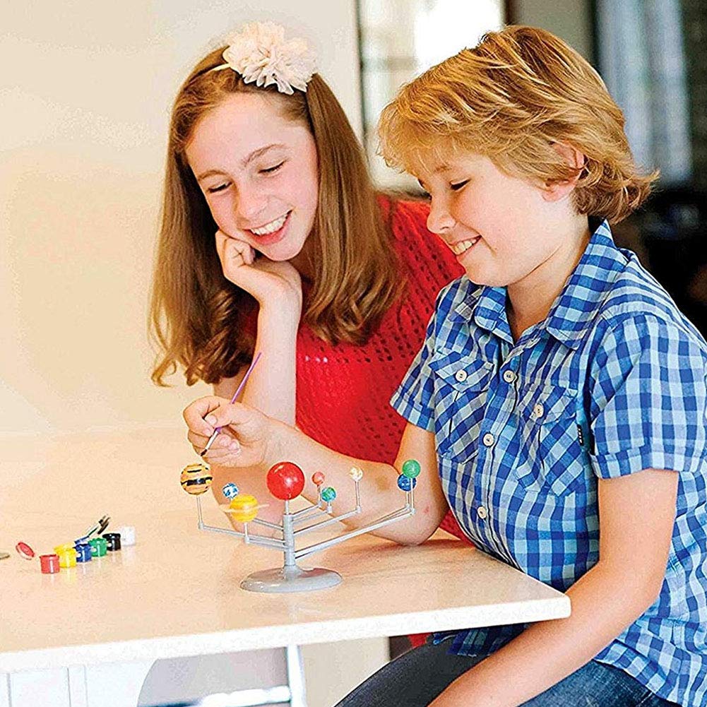 Kinderen astronomische speelgoedset, zonnestelsel met 9 planeten educatief en interactief voor onderwijs en spelplezier
