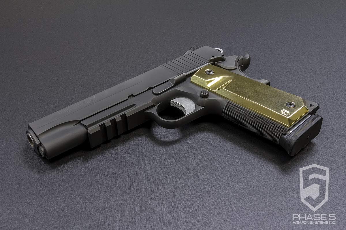 Phase 5 1911 Grips - Polished Brass