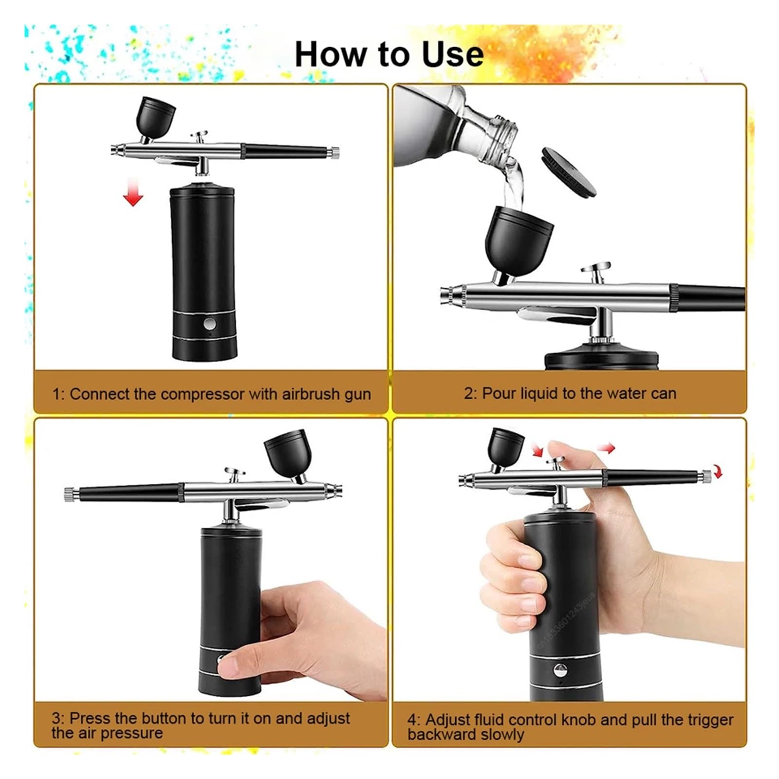 Ręczny pistolet natryskowy Nano Hydration, atomizer tlenowy wysokociśnieniowy do esencji twarzy,Wysoka wydajność(Pink)