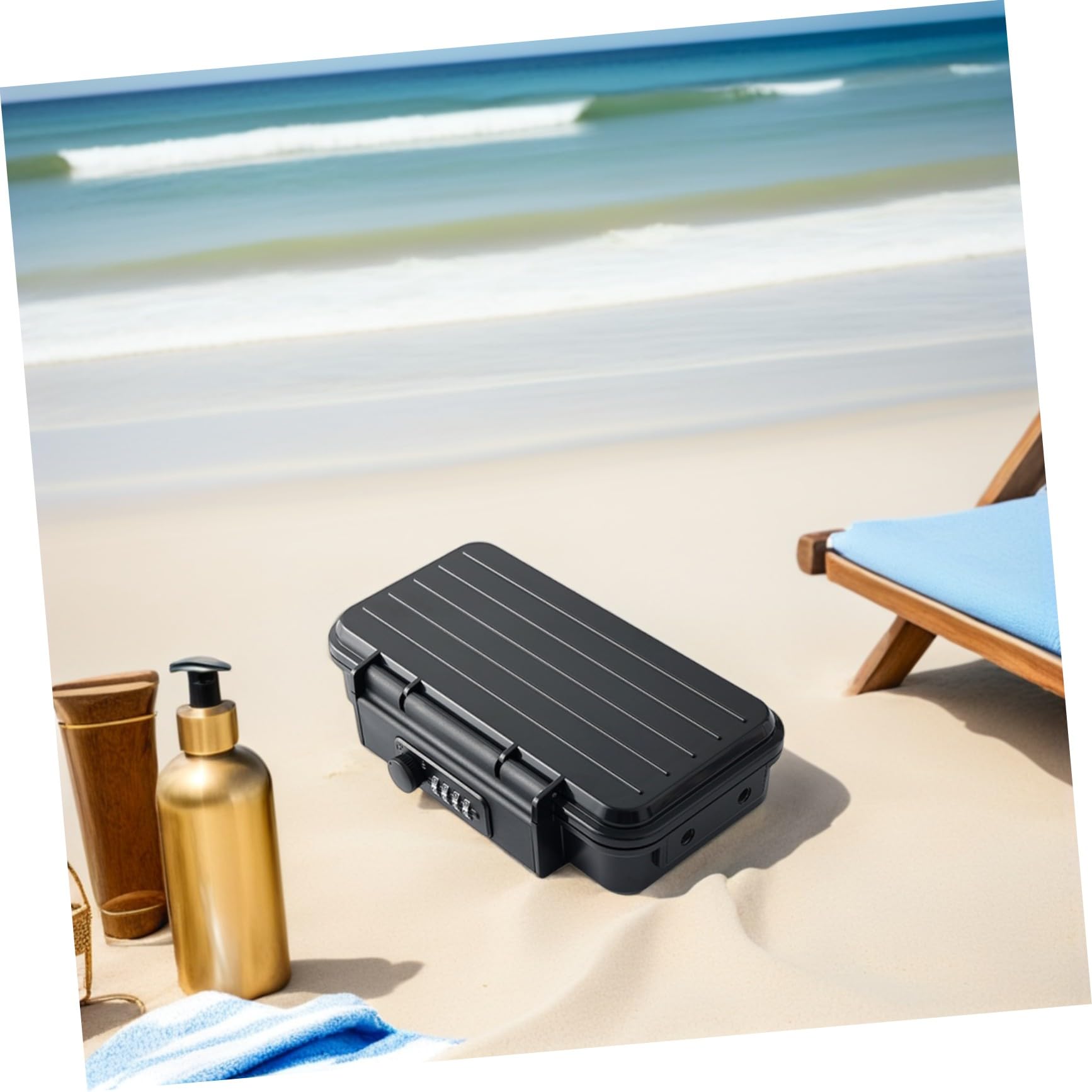 OSALADI Cassetta di Sicurezza Portatile Combinazione Realizzata in Robusto Materiale Abs e Resistente alle Cadute per Viaggi Palestra Hotel e Dormitori Cavo in Acciaio Staccabile