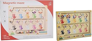 Megahertz Wooden Board Dinosaur Balloon Magnetic Maze for Creative Kids +3 - Multi Colour
