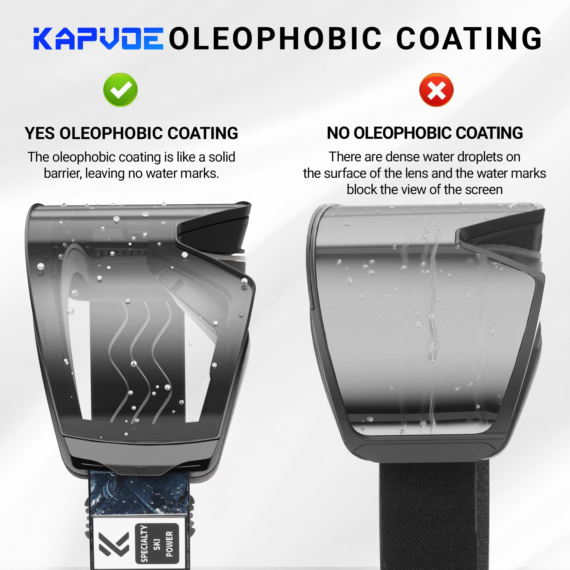 KAPVOE Maschera Sci con Lenti Fotocromatiche & Colorate - Antinebbia UV400 Lenti Magnetiche OTG - Unisex per Uomo Donna e Giovani K721