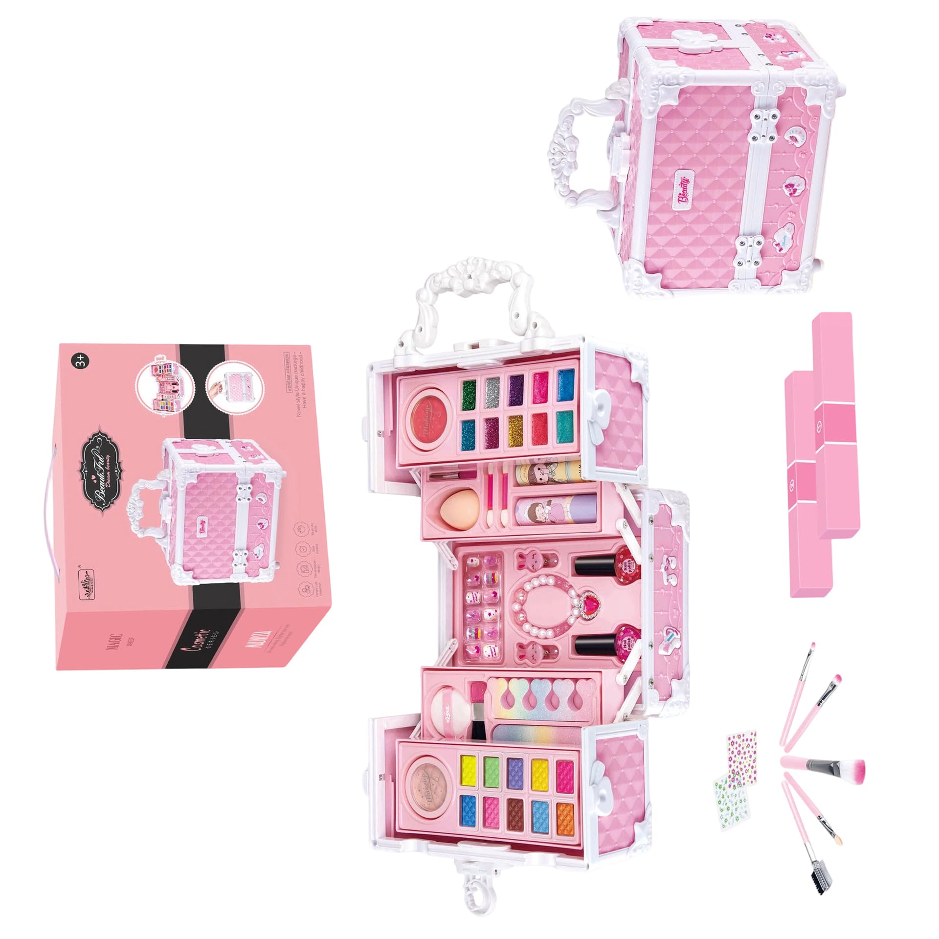 Trucco Finto Sicuro con Strumenti Colorati per Giochi Ruolo creativi Set Trucchi Finti