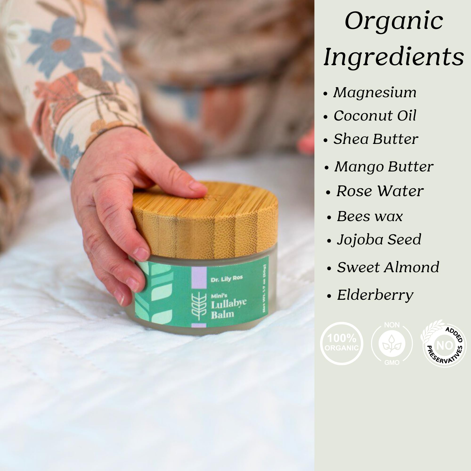 Magnesium Cream Balm For Kids & Baby Nightime Relaxation | Organic Ingredients For Feet, Legs, Stomach, Arms | Dr. Formulated For Growing Pain | Safe Natural Ingredients (Children) Dr. Lily Ros