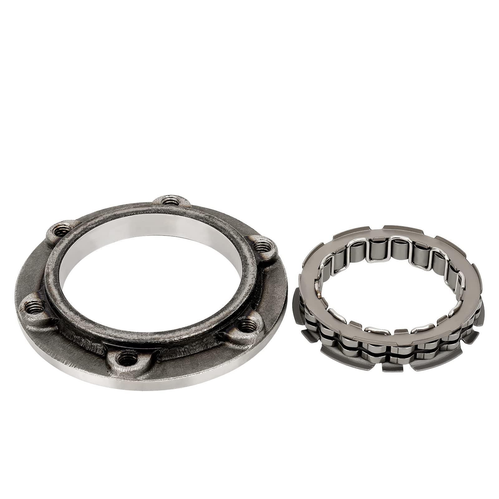 AHL Arranque brida del volante del embrague y rodamiento unidireccional 13194-1094 92048-0002 para Kawasaki KSV700 KFX 700 2004-2009 2011/KVF650 Prairie 650 4X4 2002-2003