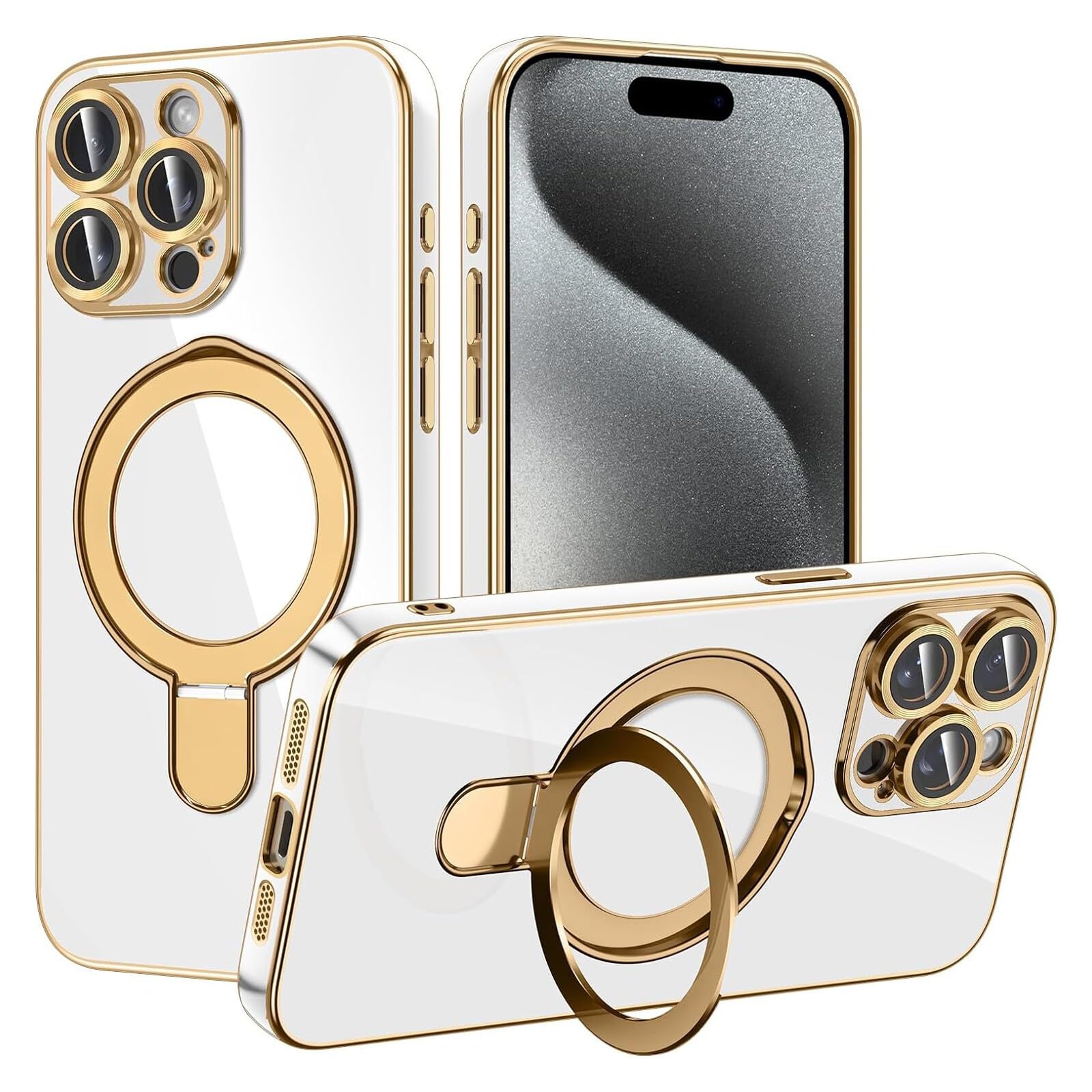 Coque iPhone 14 Pro silicone blanc pour appels vidéo et streaming - 6