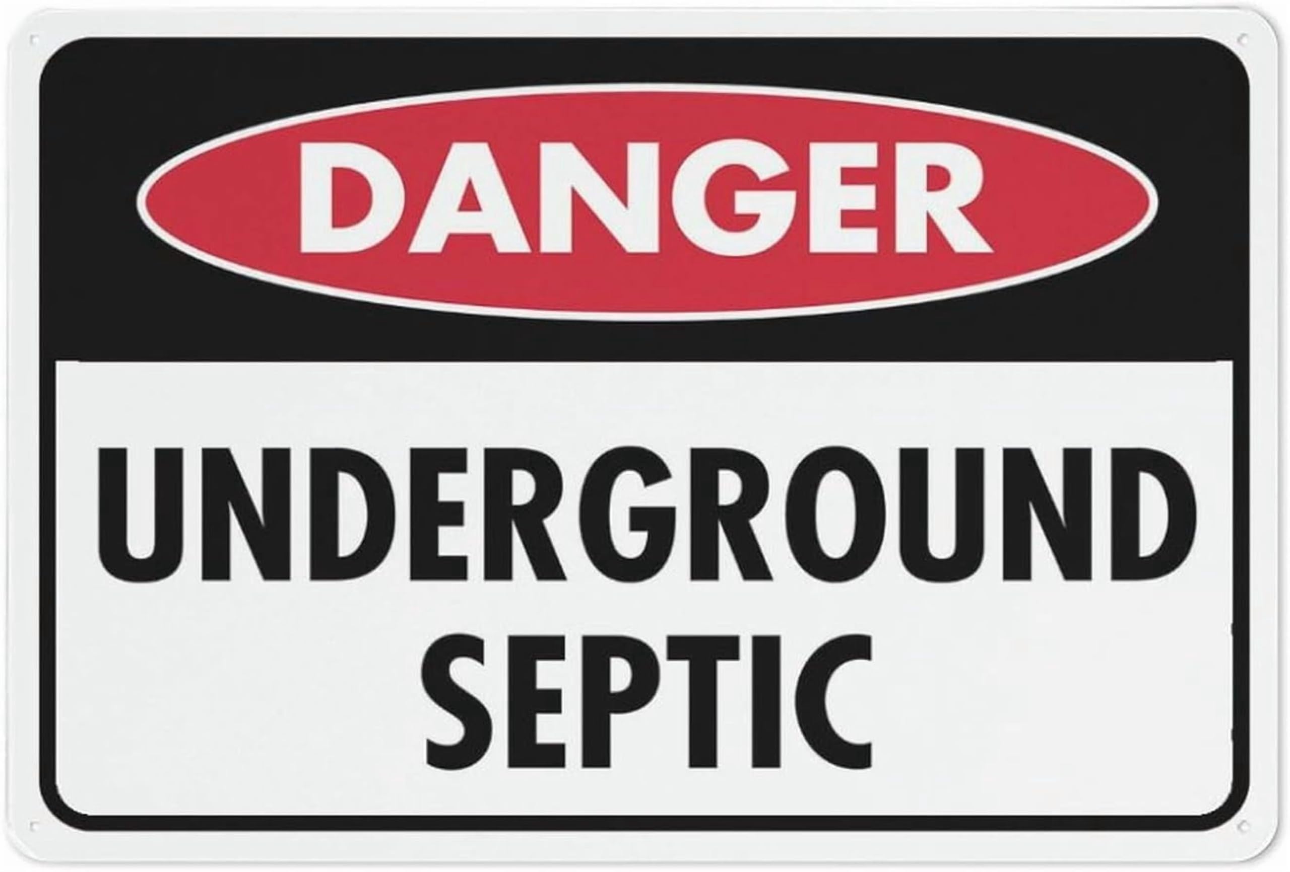 (2-Pack) Metal Tin Sign Danger Water Non Potable Do Not Drink Sign 12X8 Inch Uv Ink Printed For House And Business