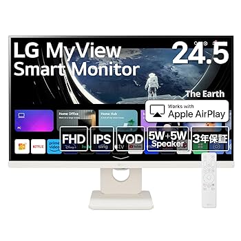LGスマートモニター　25SR50F-W Amazon.co.jp: LG スマートモニター / 25SR50F-W/MyView Smart