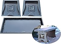 SvitMolds DIY Concrete Garden Bench Mold Set - 40" Top + 2 Legs Reusable ABS Molds for Patio Outdoor Benches Model B04