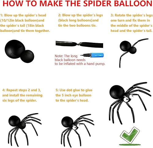 Miniatura 7 de Kit de arco de guirnalda de globos de Halloween con globos de araña, globos de confeti negro, naranja, morado, globos de papel de aluminio para