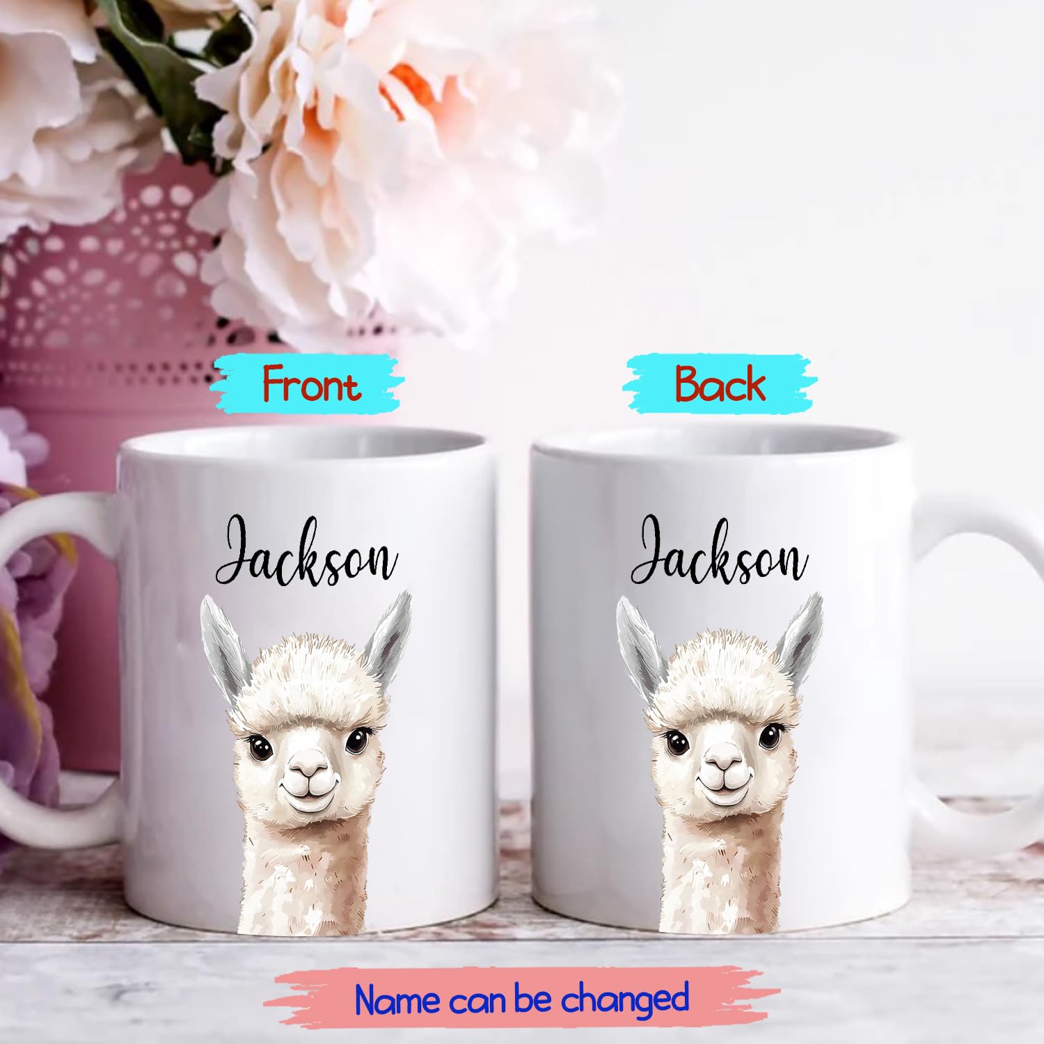 Amazon.com: Personalized Choose Name Alpaca Coffee Mugs Gifts For Men Women  Alpaca Lovers, Customized Alpaca Accent Coffee Cup, Alpaca White Ceramic Mug  11 Oz, Alpaca Travel Mug Gift For Alpaca Owner Birthday :