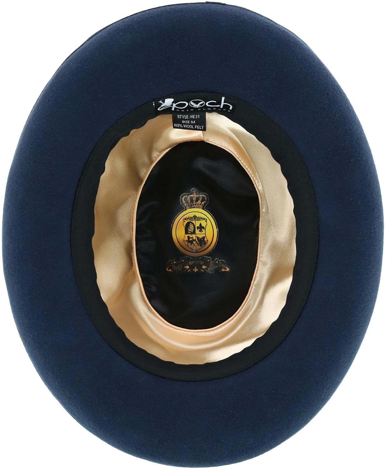 Epoch Hats Company Men's Wool Felt Homburg Godfather Hat with Feather - Image 4