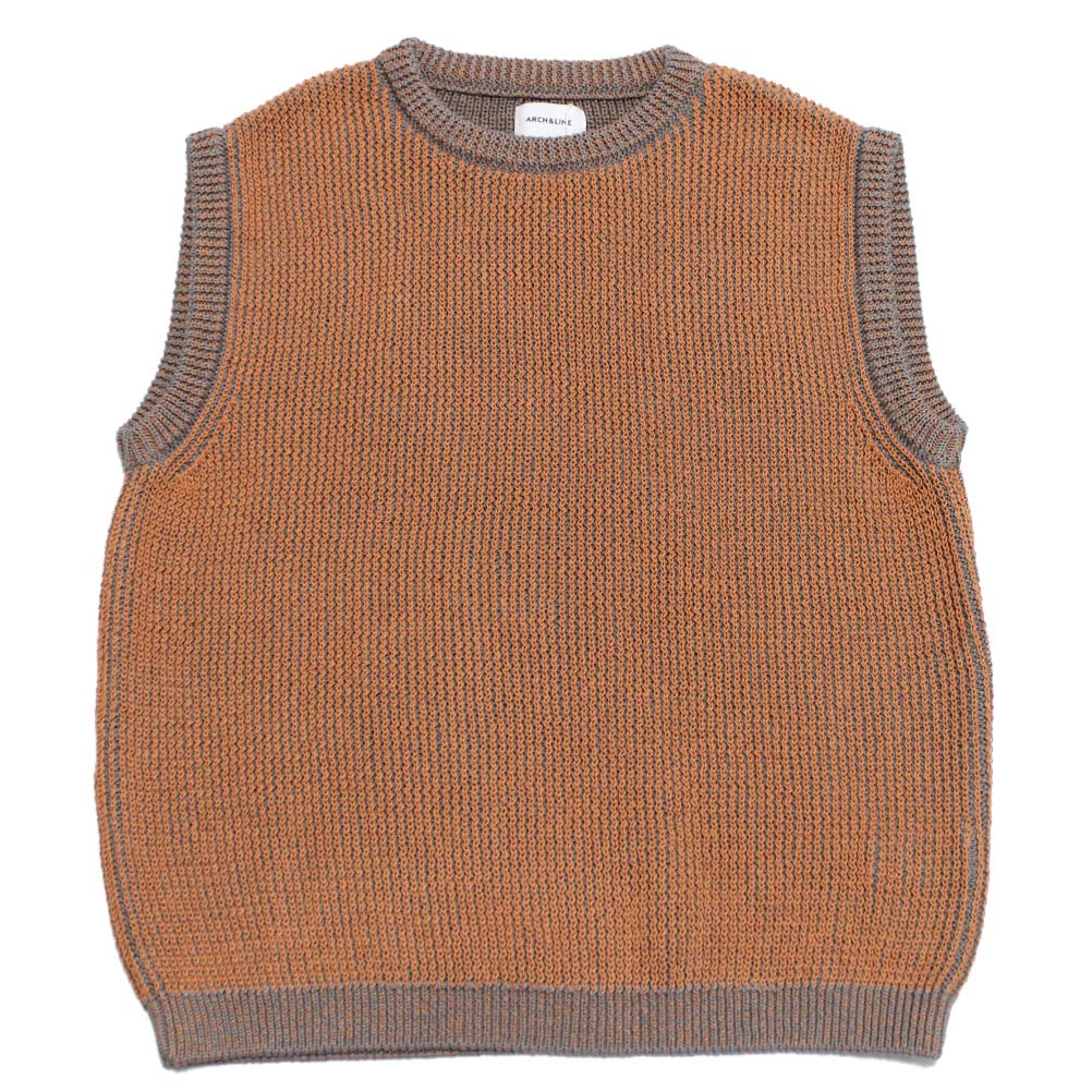 Amazon | [ARCH&LINE アーチ&ライン] GIMA STRIPE ニットベスト