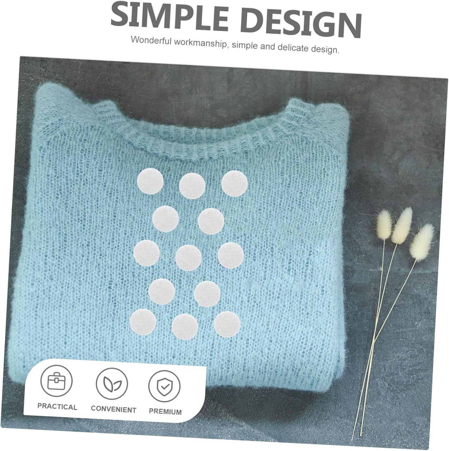 500pcs Adhesive Felt Pads Decorative Stickers for Clothing Festival DIY