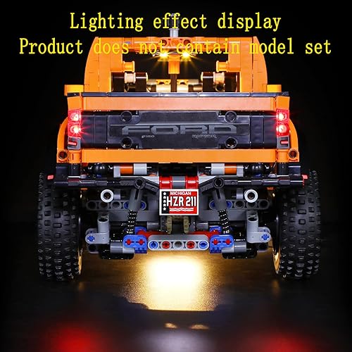 Miniatura 8 de Kit de luces LED compatible con Lego Ford F-150 Raptor - Juego de iluminación para modelo Technic 42126 (juego de modelos no incluidos)
