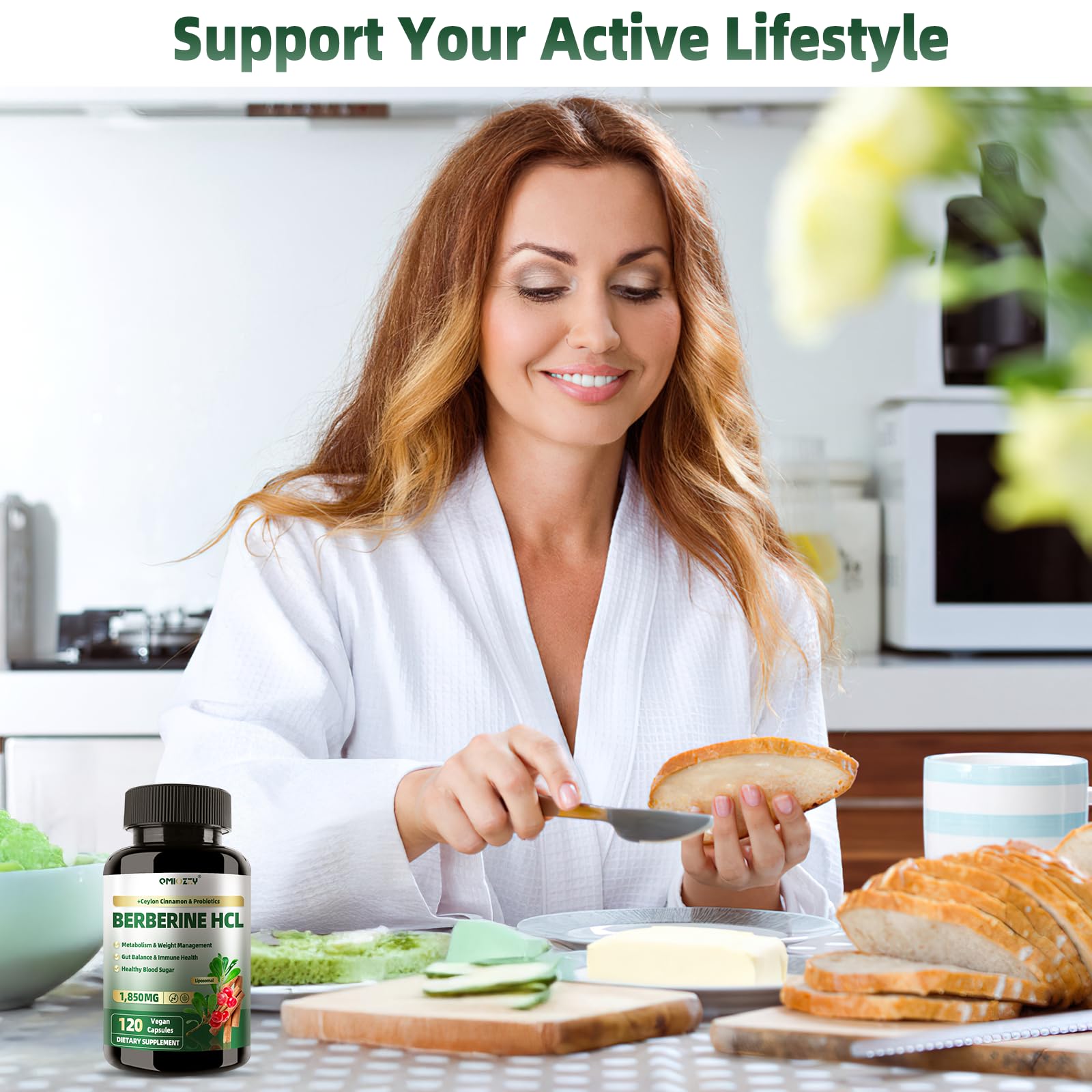 Berberine Supplement 1500mg with Ceylon Cinnamon & Probiotics, 120 Capsules — Amazon image 6