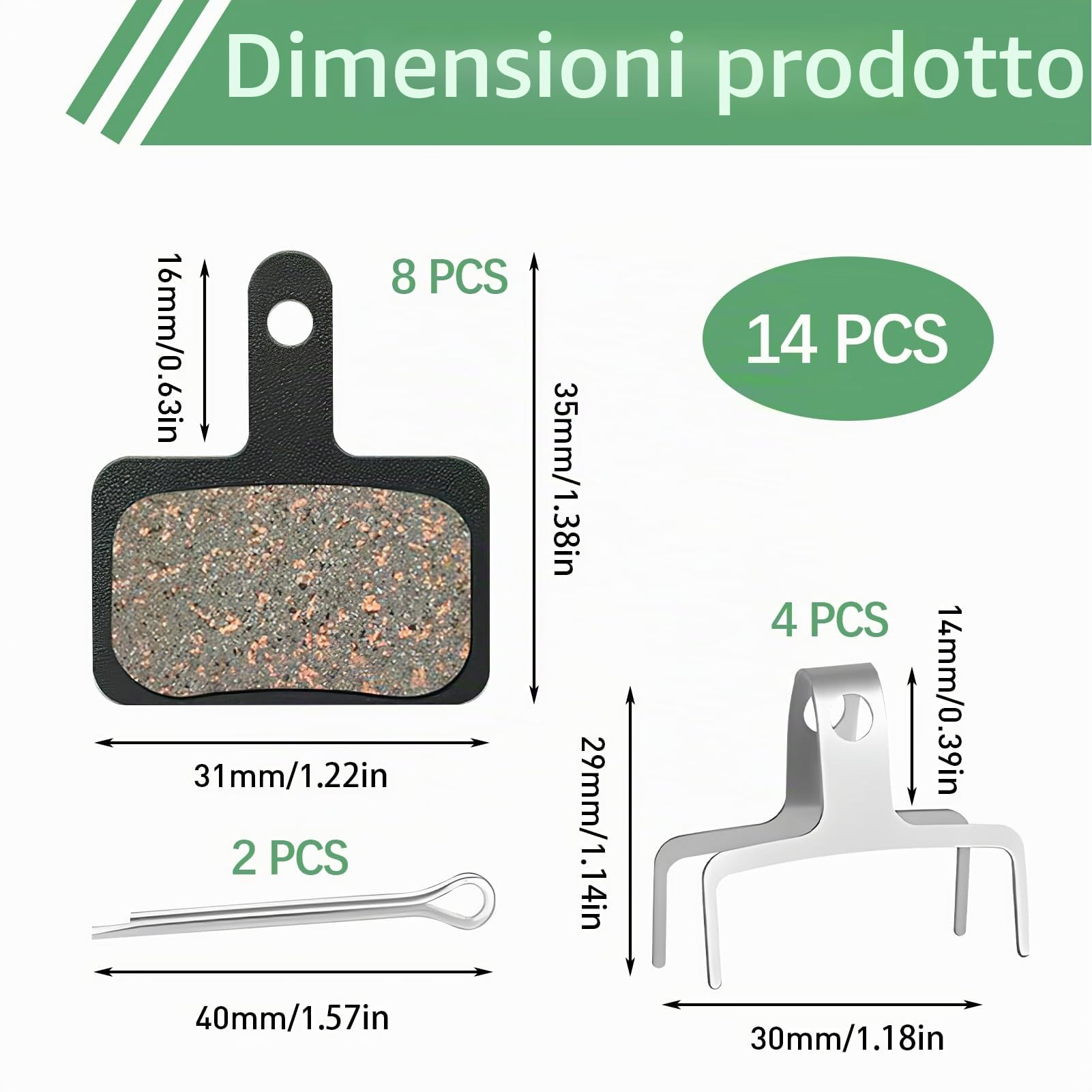 Pastiglie Freno Bici, 4 Paia Pastiglie Freno a Disco Bicicletta, Accessori MTB Ebike per Shimano Deore B01S B03S MT200 MT500 M575 M525 M515 T615 T675 M505 M495 M486 M485 Tektro HD-M740 TRP Hylex