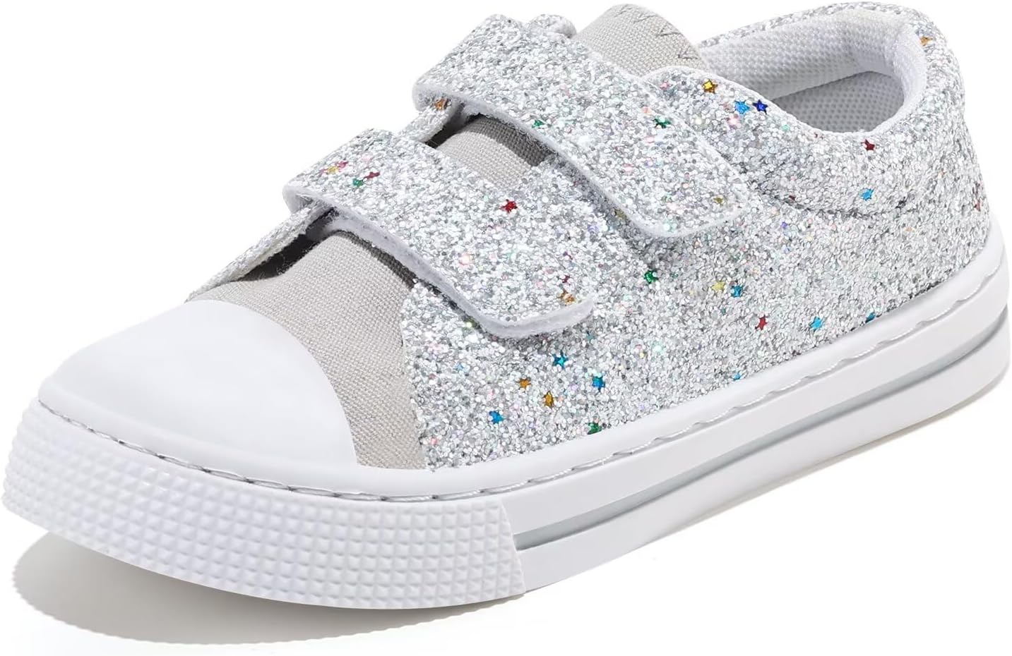 Boys Girls Sneakers Toddler Canvas Shoes Kids Walking Shoes with Hook and Loops