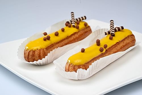 Pastry Chefs Boutique Vasos de caramelo Eclair ovalados largos de papel 200 unidades color blanco
