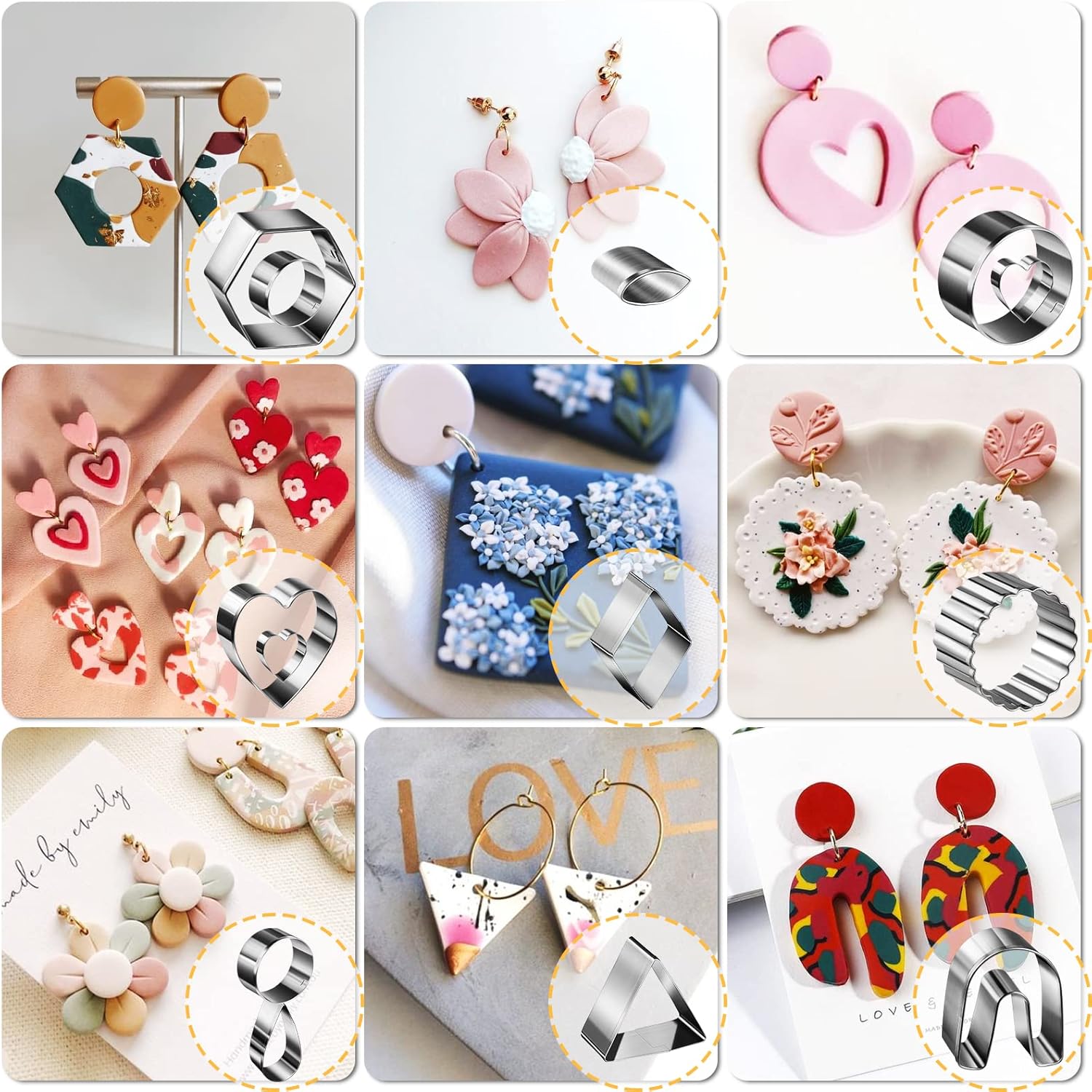 Polymer Clay Cutters for Earrings Making, 705 PCS Kuwait Ubuy
