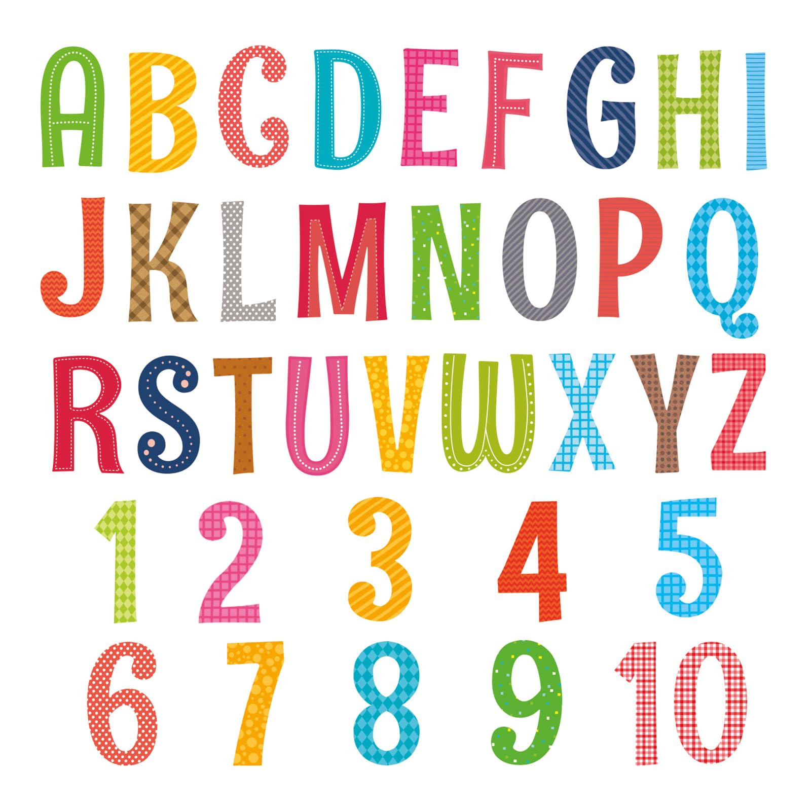 Decowall Learning Abc Ds9-1701A Uppercase Alphabet Abc 123 Letter Numbers Kids Wall Stickers Decals Peel And Stick Removable For Nursery Bedroom Living Room Art Murals Decorations